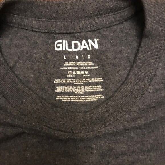 Gildan Men's Gray Short Sleeve T shirt S:Large - Picture 3 of 6